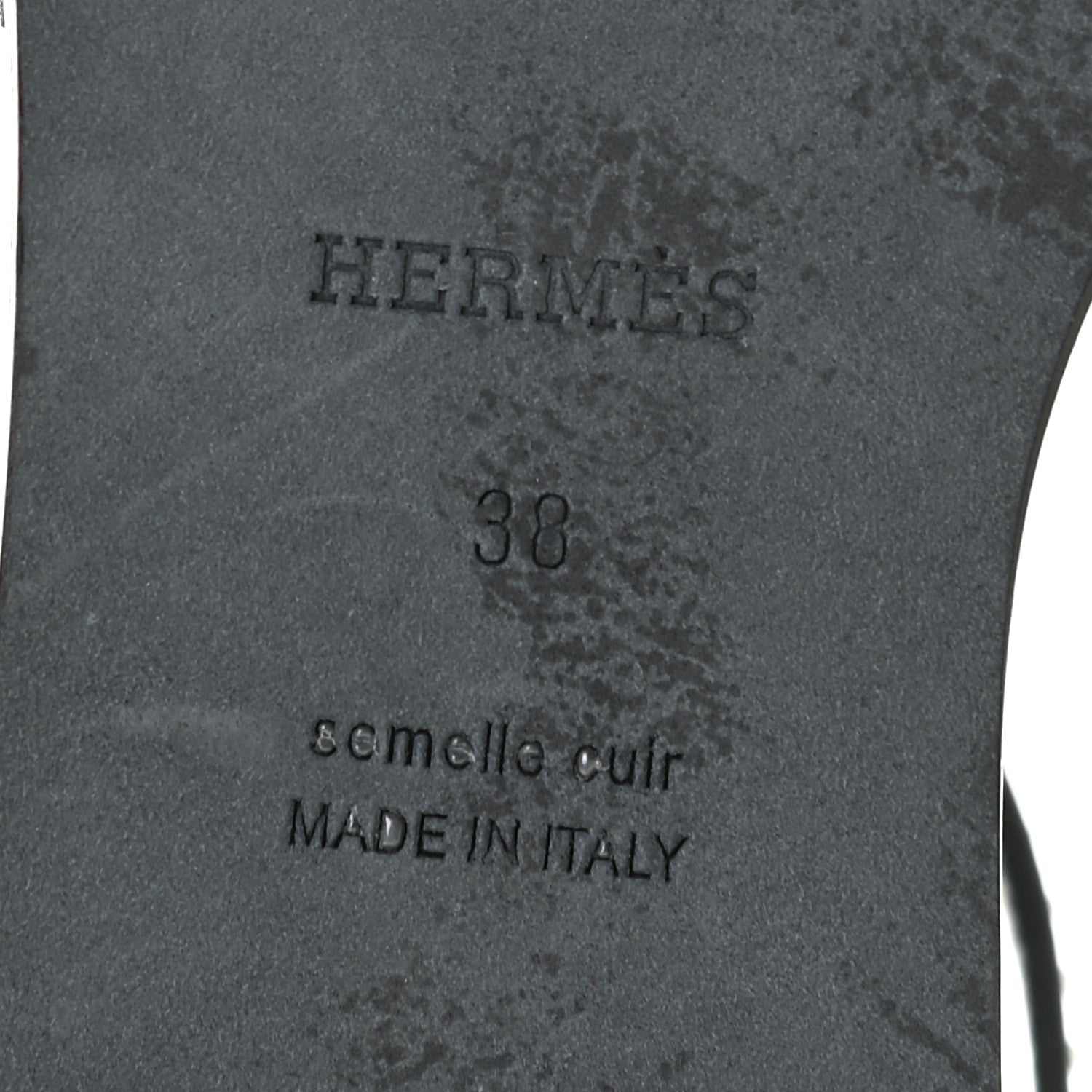 Hermes Calfskin Studded Santorini Sandals 38 Black 11 of 13
