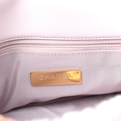 Chanel Shearling Sheepskin Medium Chanel 19 Flap Light Pink 6 of 11