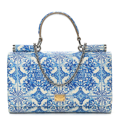 Dolce & Gabbana Dauphine Majolica Printed Sicily Chain Wallet Multicolor 1 of 9