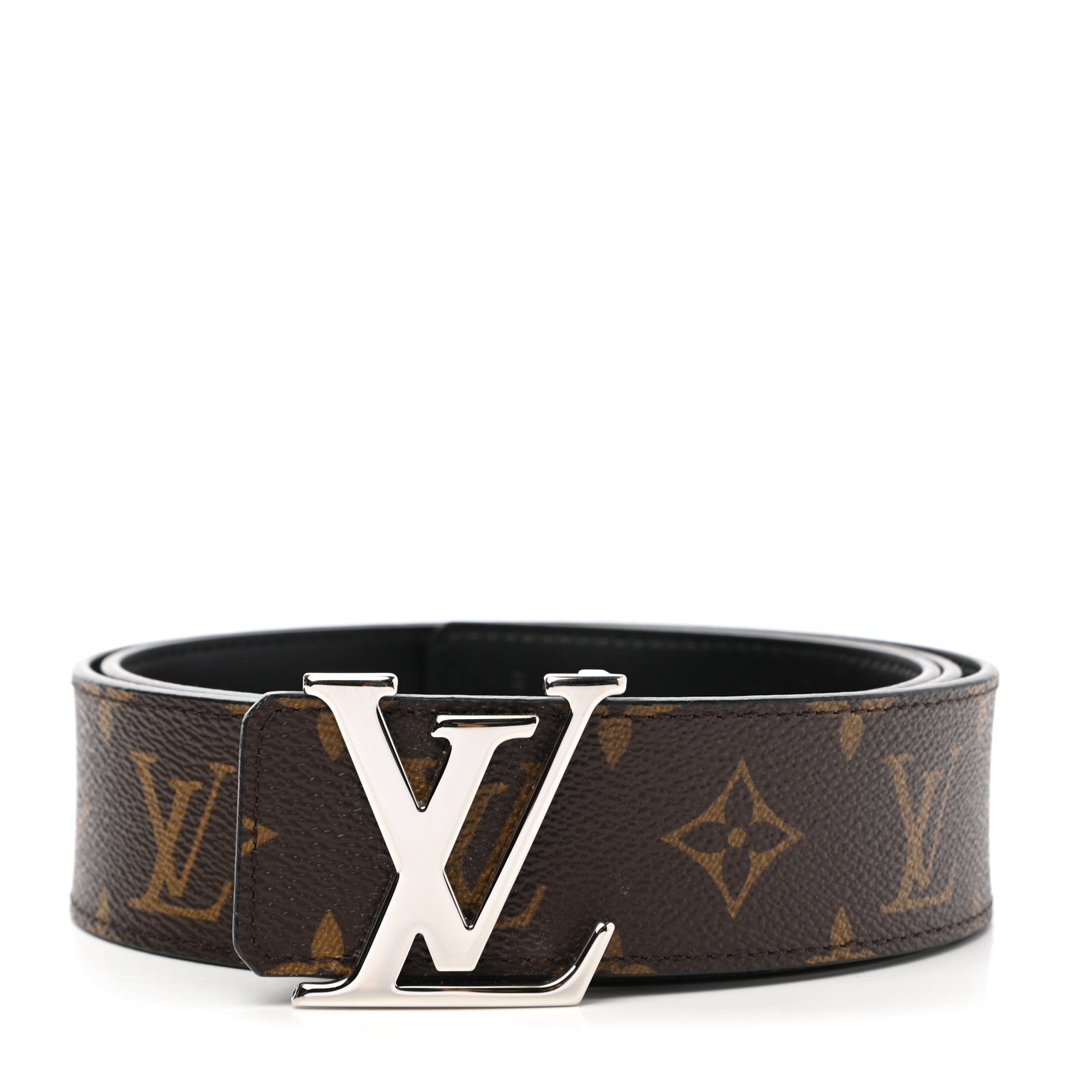 Louis Vuitton Calfskin Monogram 40mm LV Initiales Reversible Belt 95 38 Black 1 of 5