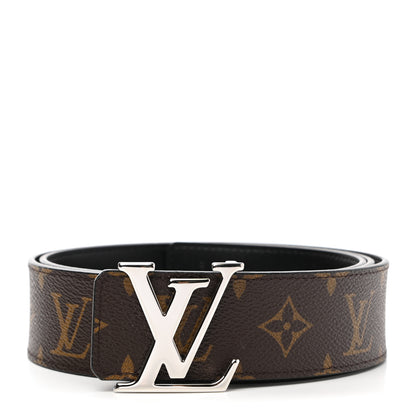 Louis Vuitton Calfskin Monogram 40mm LV Initiales Reversible Belt 95 38 Black 1 of 5