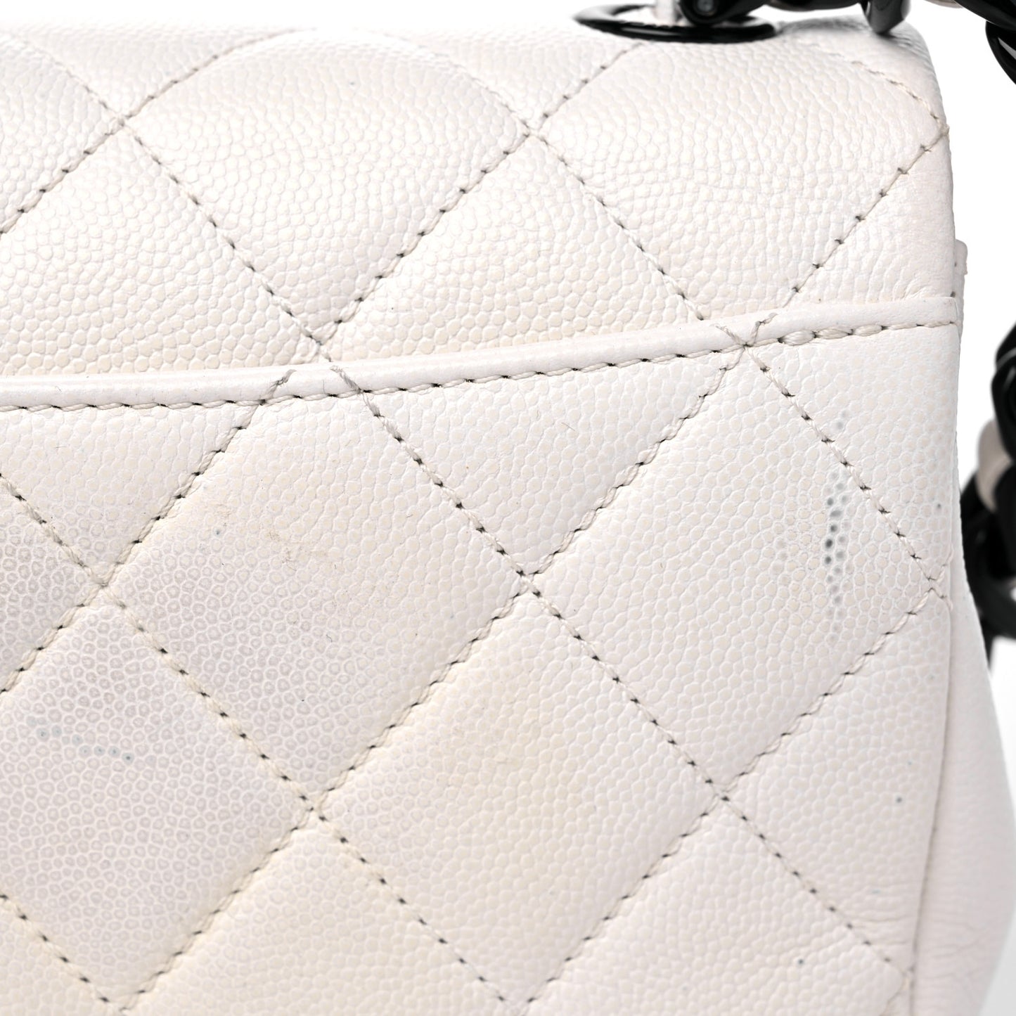Caviar Quilted My Everything Small Flap White Black