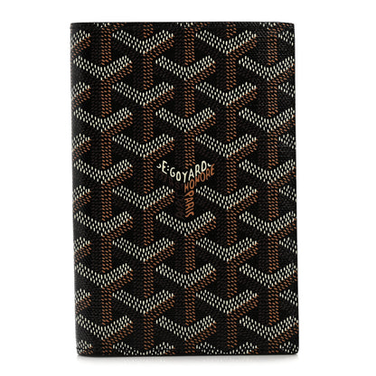 Goyard Goyardine Grenelle Passport Wallet Black Gold 1 of 8