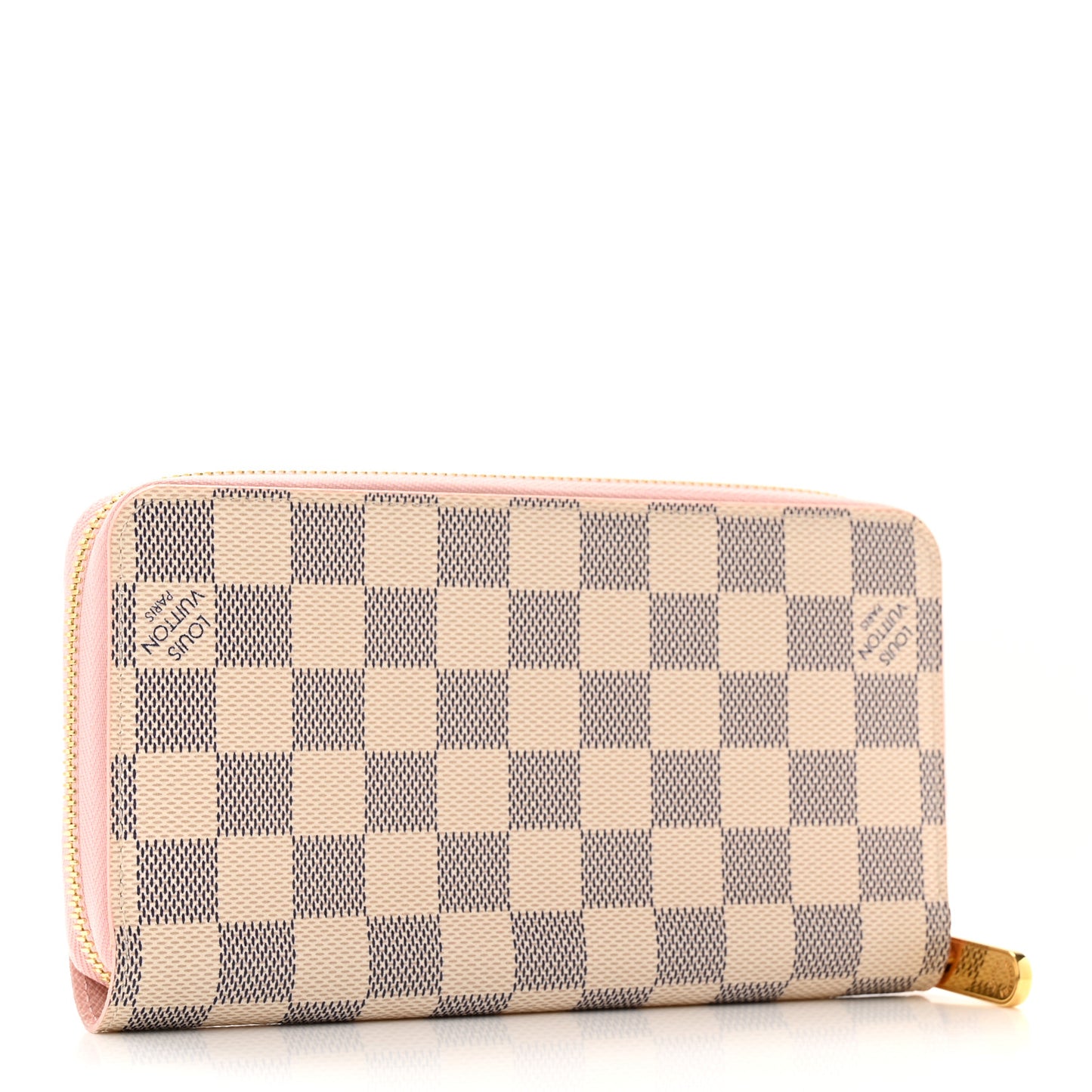 Damier Azur Zippy Wallet Rose Ballerine