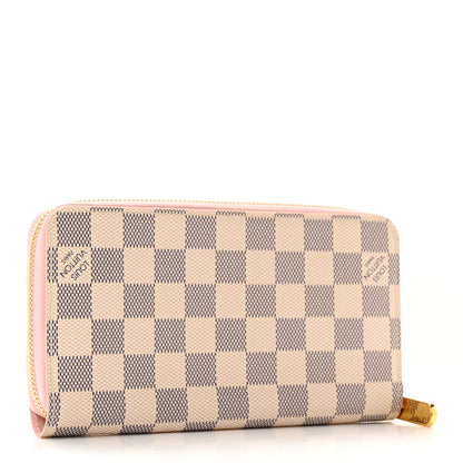 Louis Vuitton Damier Azur Zippy Wallet Rose Ballerine 3 of 9