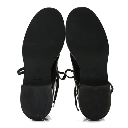 Louis Vuitton Calfskin Monogram Boyish Ranger Boots 40 Black 6 of 12