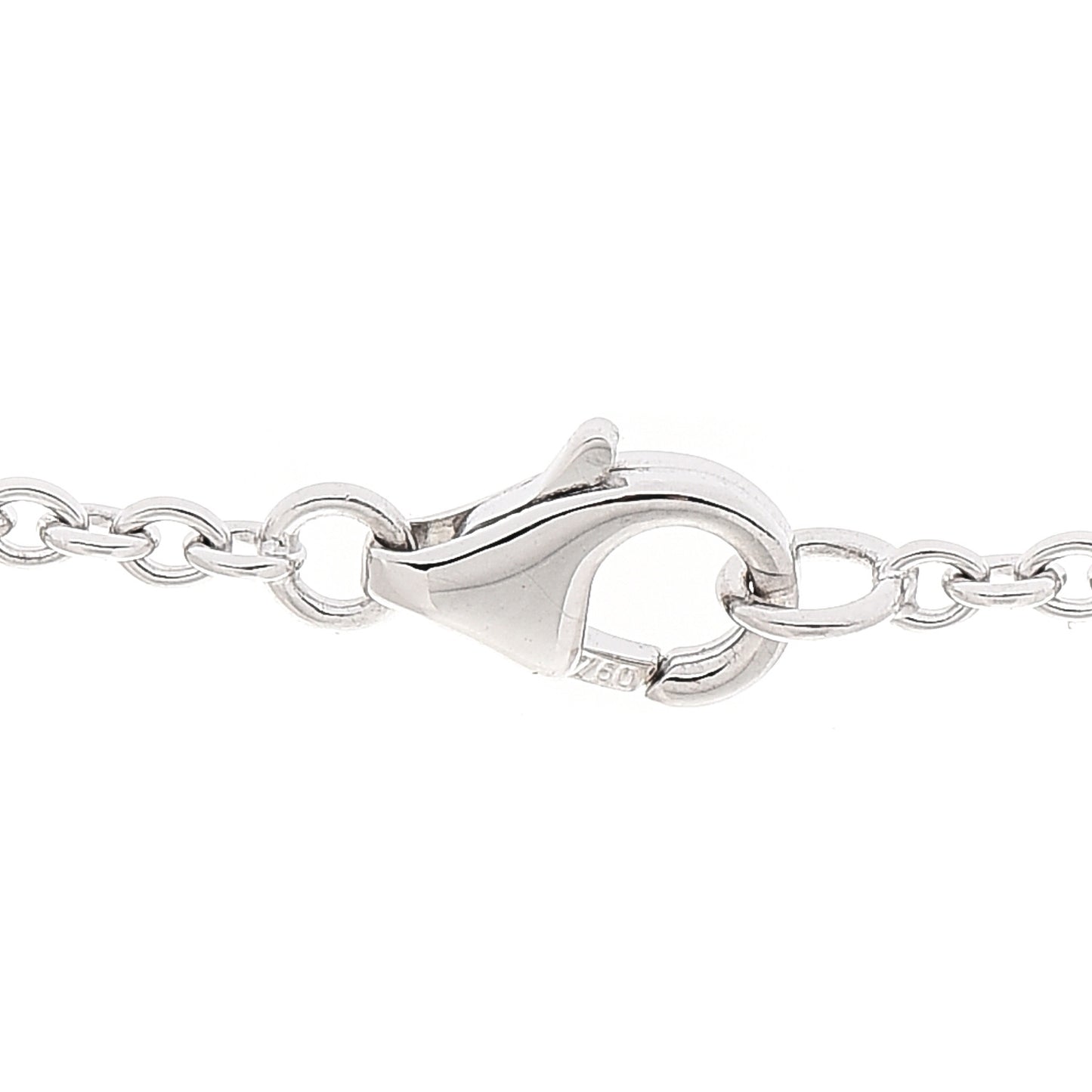 18K White Gold Interlocking LOVE Necklace