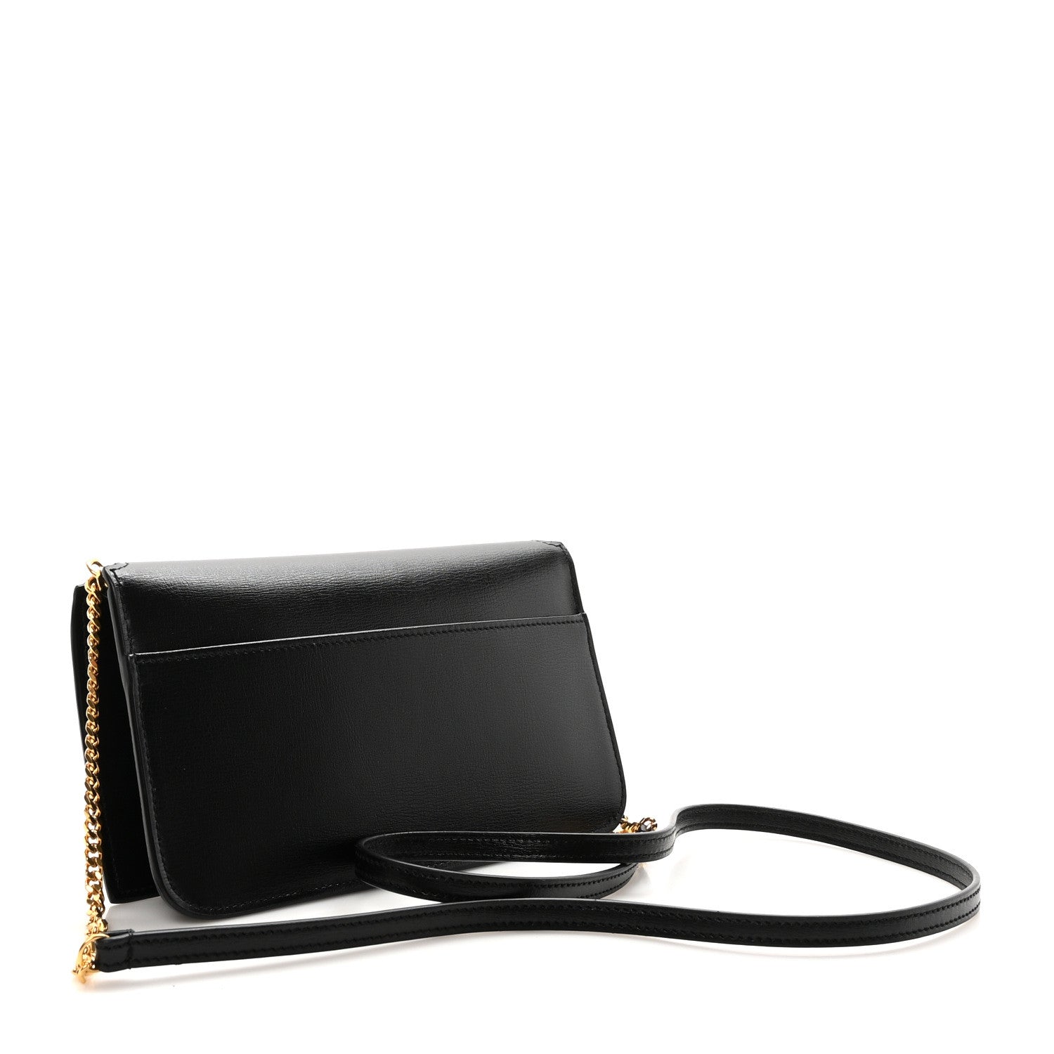 Saint Laurent Smooth Calfskin Monogram Phone Holder Crossbody Black 3 of 9