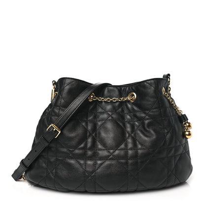 Christian Dior Lambskin Supple Macrocannage Medium Ammi Bag Black 1 of 11