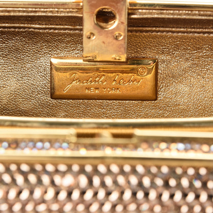 Judith Leiber Swarovski Crystal Minaudiere Clutch Gold 7 of 10