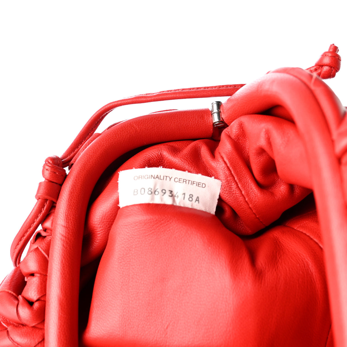 Bottega Veneta Nappa Intrecciato The Mini Pouch Bright Red 7 of 10