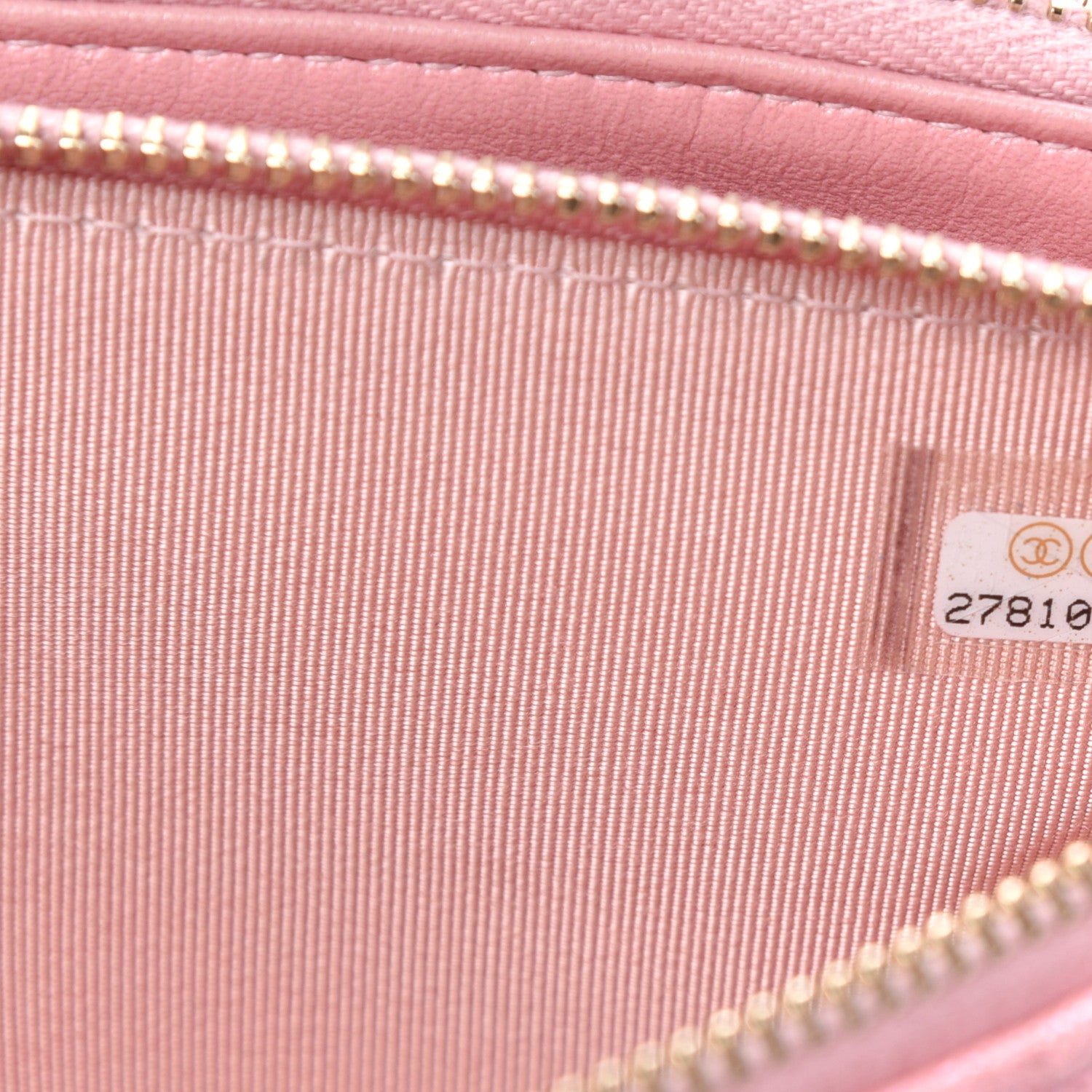 Chanel Iridescent Caviar Quilted Small Clutch With Chain Pink 11 of 13