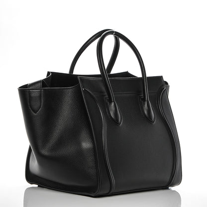 Celine Supple Calfskin Medium Phantom Luggage Black 3 of 7