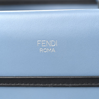 Fendi Vitello Century Opaco F is Fendi Bi-Color Small Runaway Satchel Ceruelo Black 6 of 10