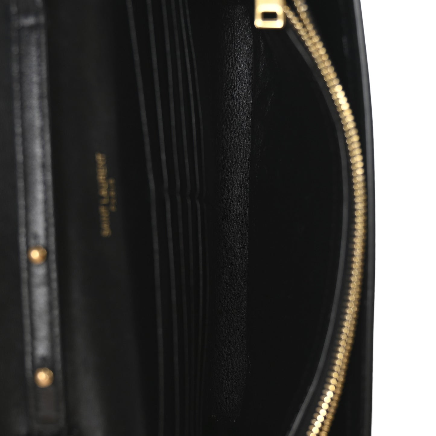 Smooth Calfskin Tri-Metal Cassandre Wallet On Chain WOC Black