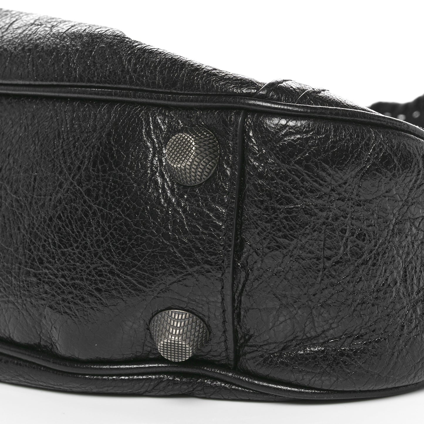 Agneau Arena Monochrome Small Le Cagole Shoulder Bag Black