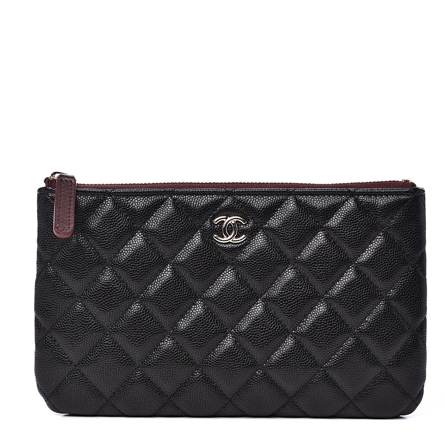 Caviar Quilted Small Pouch Black