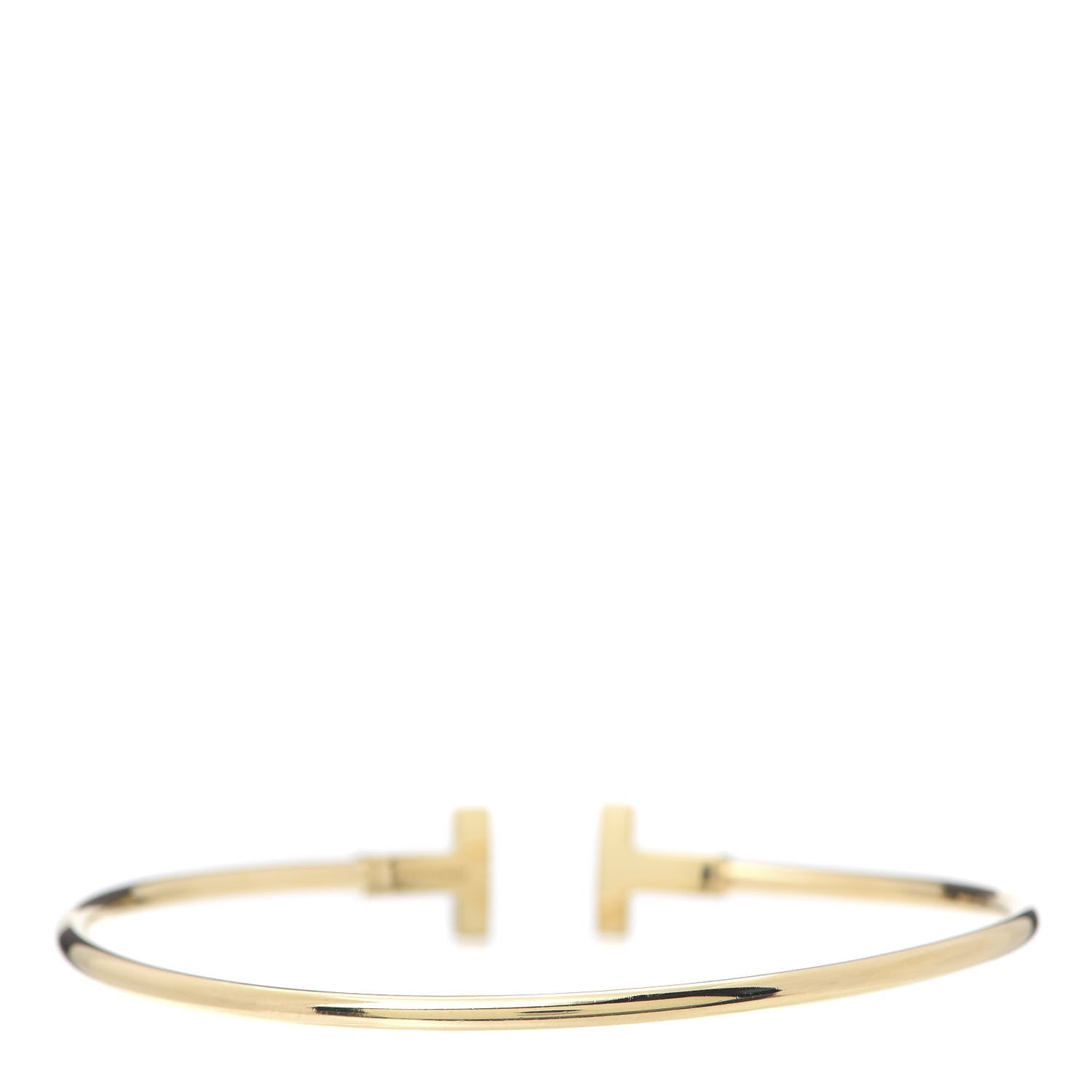 Tiffany 18K Yellow Gold T Wire Bracelet 3 of 4