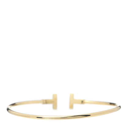 Tiffany 18K Yellow Gold T Wire Bracelet 3 of 4