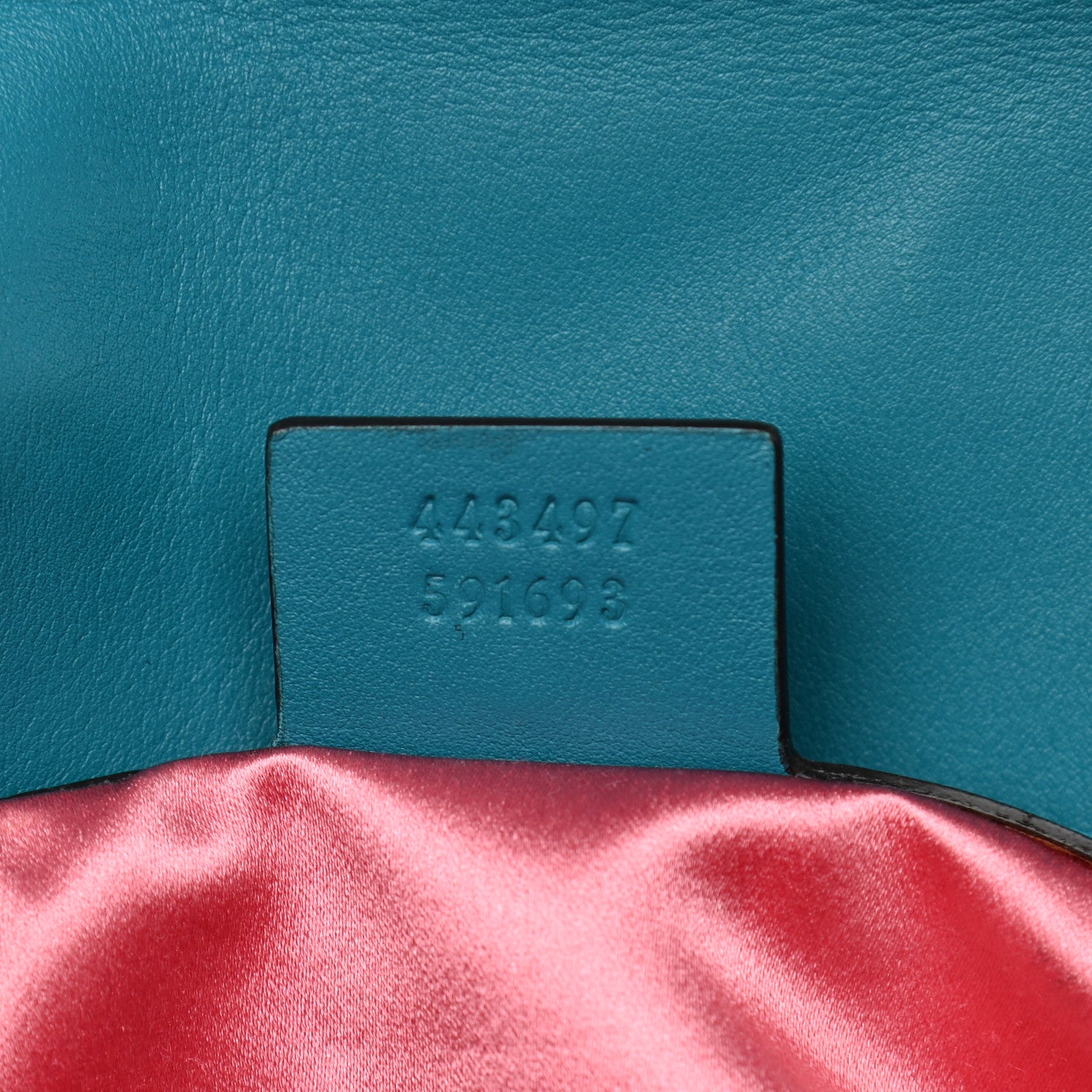 Gucci Velvet Matelasse Small GG Marmont Shoulder Bag Pavone Cyan 8 of 11