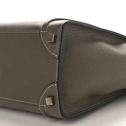 Celine Drummed Calfskin Micro Luggage Souris 8 of 8