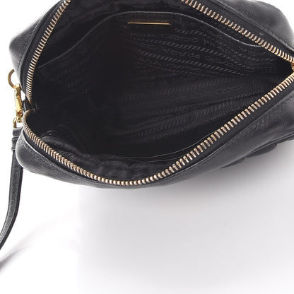 Prada Tessuto Nylon Calf Gaufre Camera Crossbody Nero Black 6 of 12