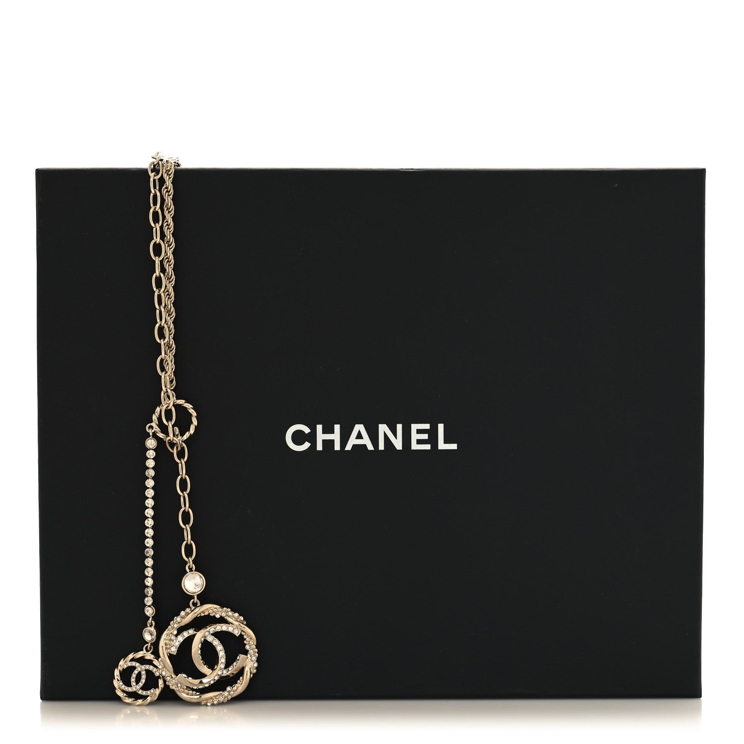 Chanel Crystal CC Fancy Chain Belt 85 34 Gold 4 of 4