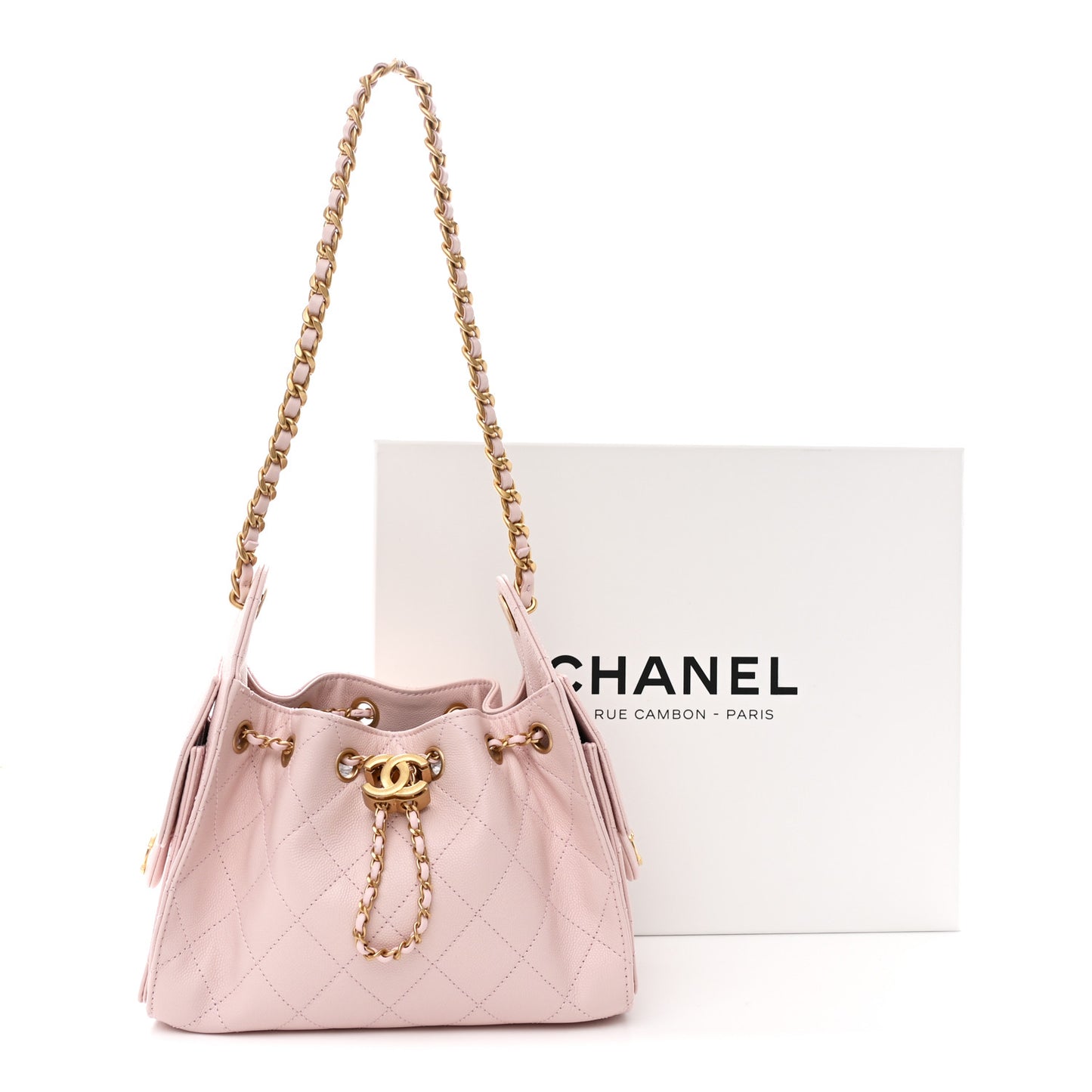 Caviar Quilted Mini Chanel 25 Handbag Light Pink