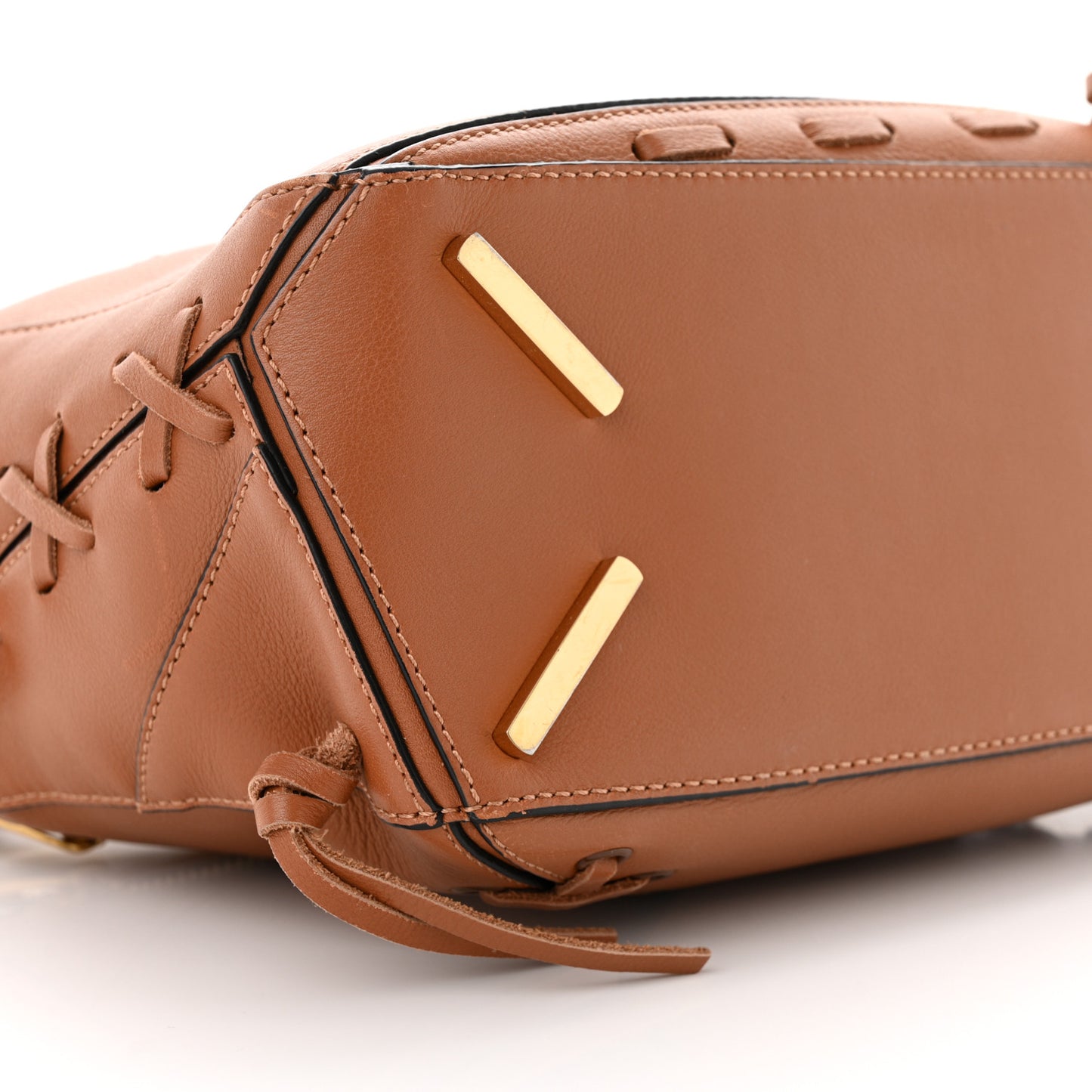 Calfskin Small Laced Puzzle Bag Tan