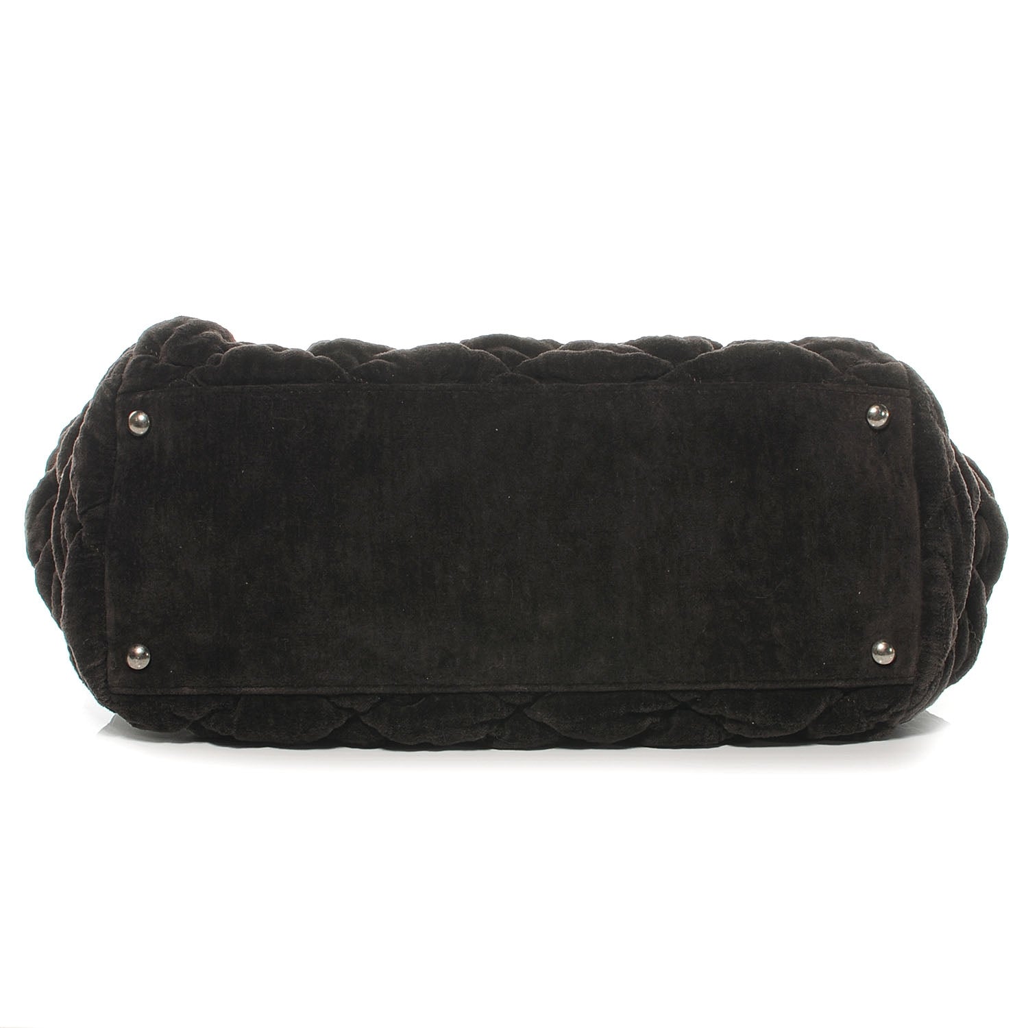 Chanel Velour Bubble Quilt Moscow Bowler Brown 8 of 8