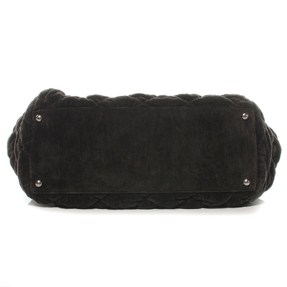 Chanel Velour Bubble Quilt Moscow Bowler Brown 8 of 8