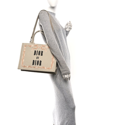 Christian Dior Canvas Embroidered Medium Book Tote With Strap Beige Pink Black 2 of 10