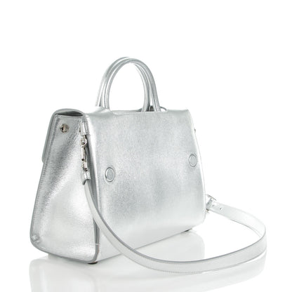 Christian Dior Grained Leather Medium Diorever Flap Silver 3 of 9