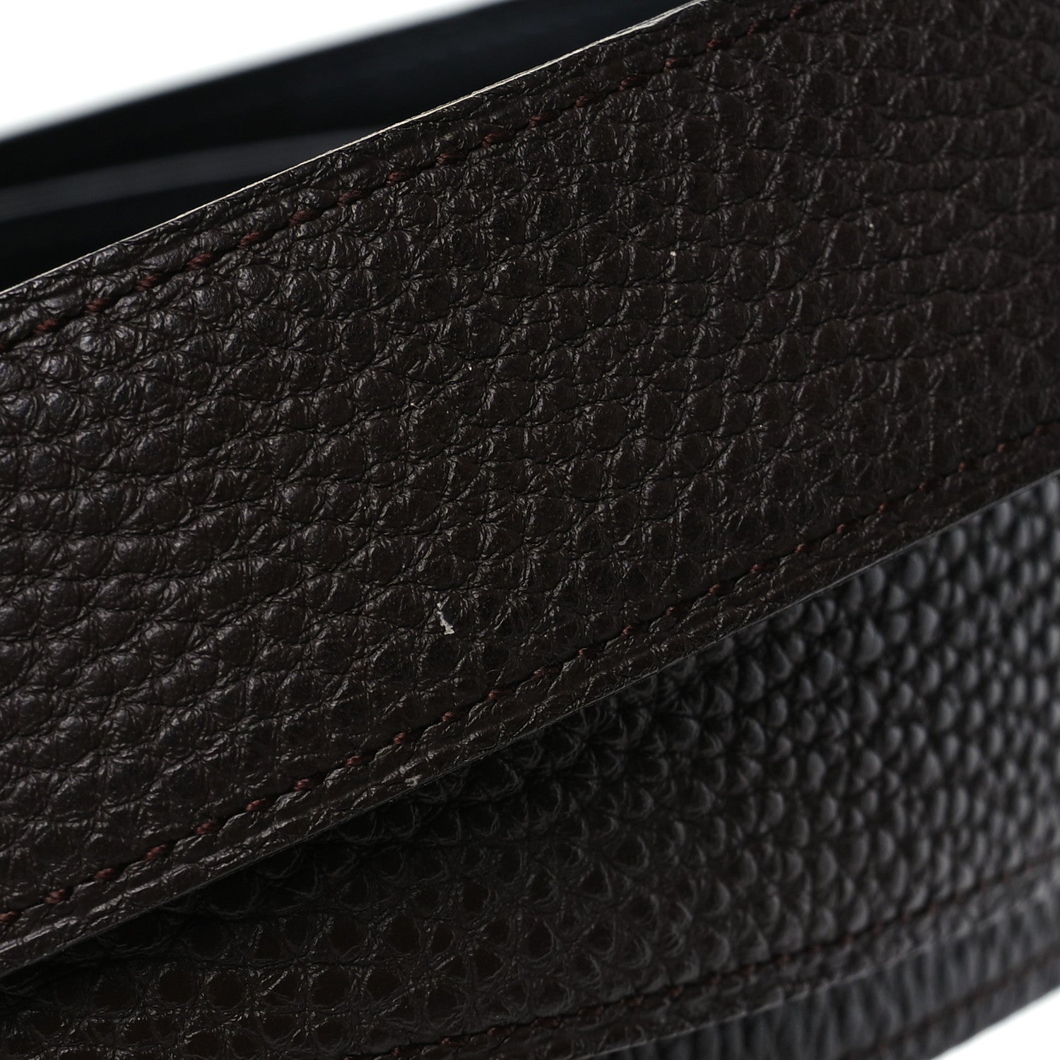 Hermes Box Togo 32mm Idem Belt 110 44 Black Chocolate 9 of 10