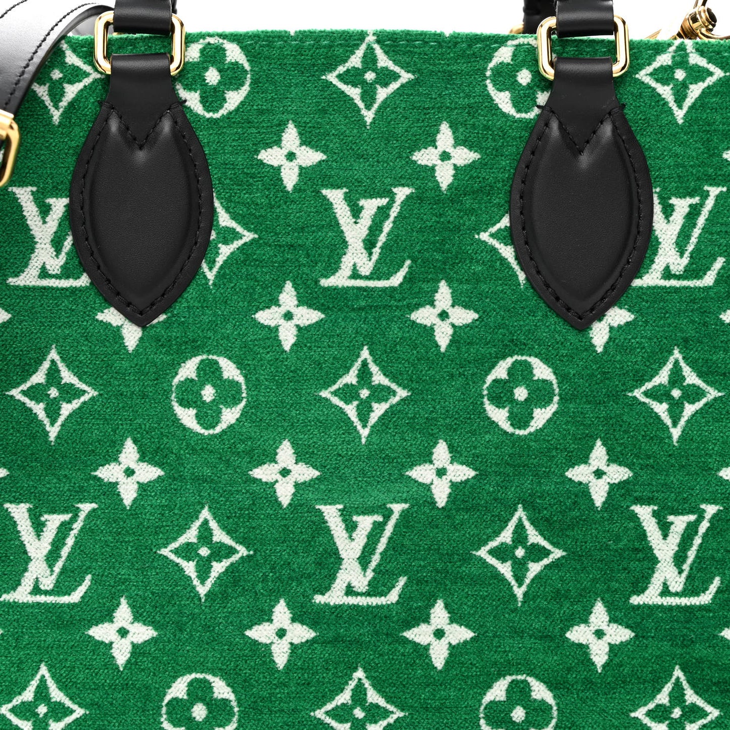 Jacquard Velvet Monogram Onthego PM Green