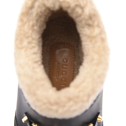 Gucci Rubber Wool Womens Crossy Ankle Boots 35 Black Butterscotch 7 of 9