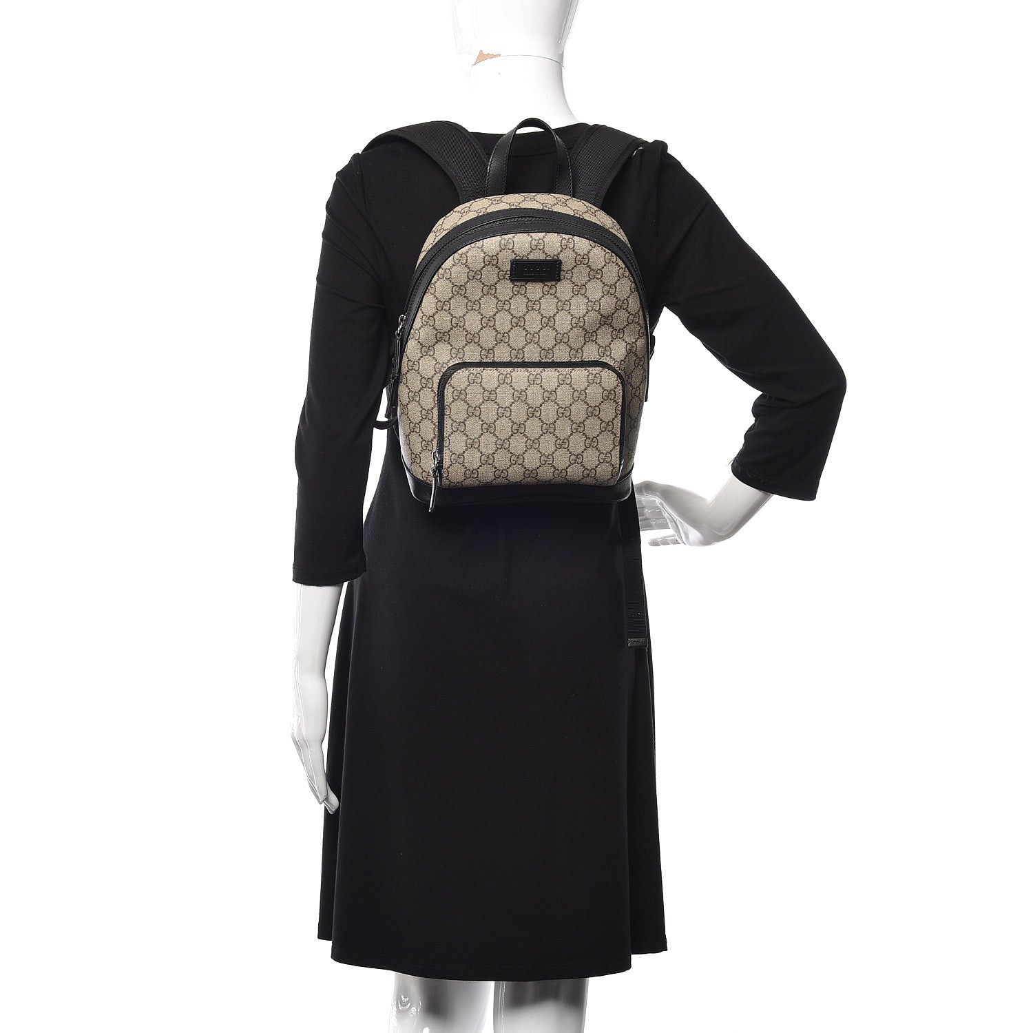 Gucci GG Supreme Monogram Small Eden Day Backpack Black 2 of 14