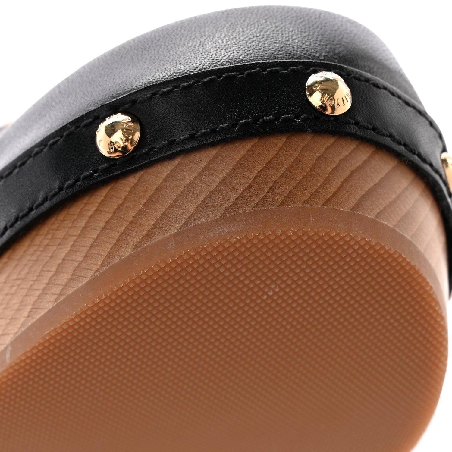 Louis Vuitton Calfskin Patent Monogram Cottage Clog Mules 38 Black 16 of 20