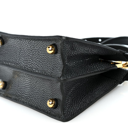 Fendi Stingray Shiny Nappa Petite Peekaboo I SEE U Satchel Black 8 of 9
