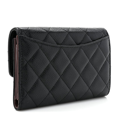 Chanel Caviar Quilted Medium Flap Wallet Black 3 of 8