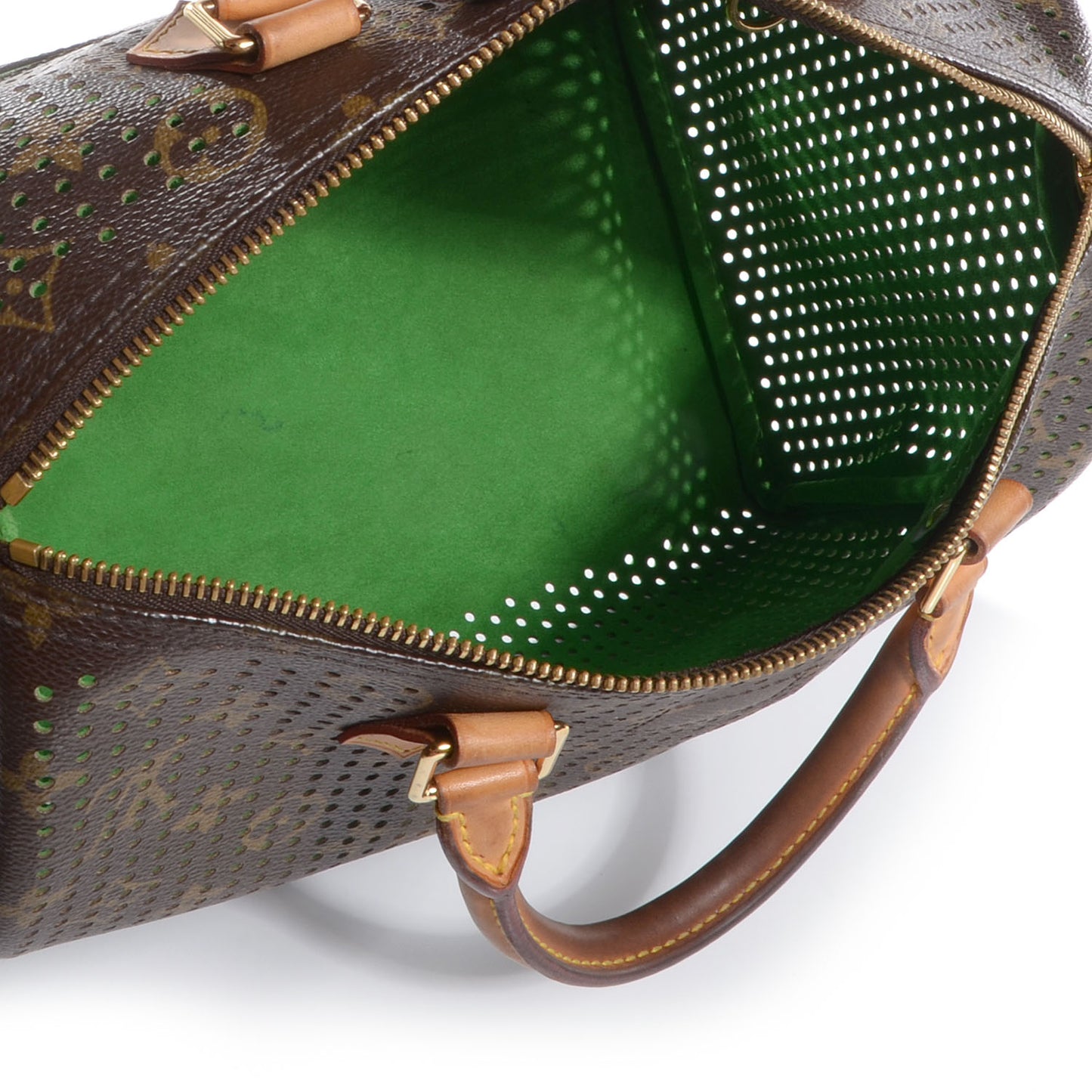 Monogram Perforated Speedy 30 Green