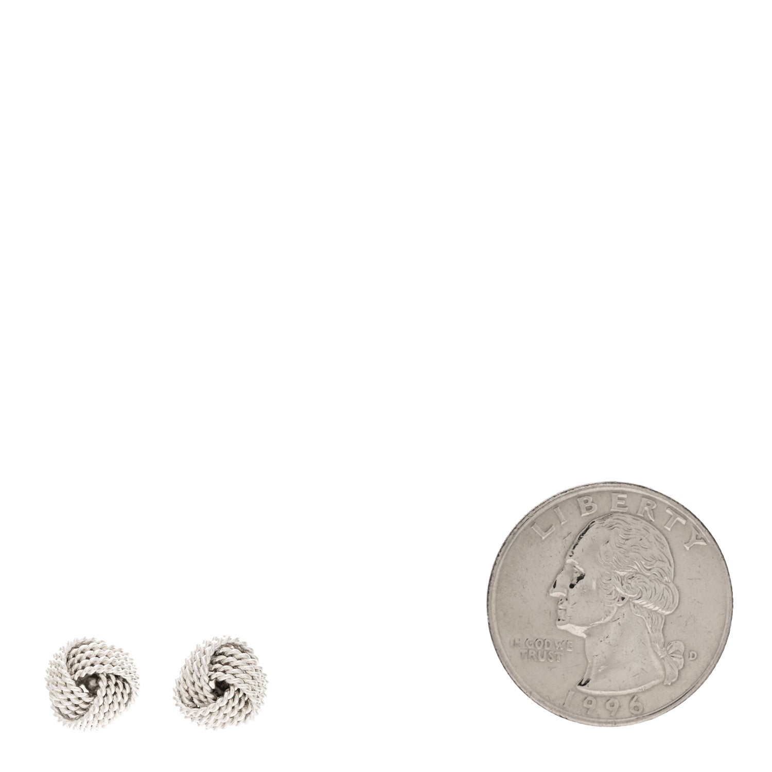 Tiffany Sterling Silver Twist Knot Earrings 2 of 4
