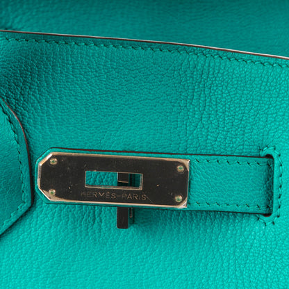 Hermes Chevre de Coromandel Birkin 35 Bleu Paon 8 of 25