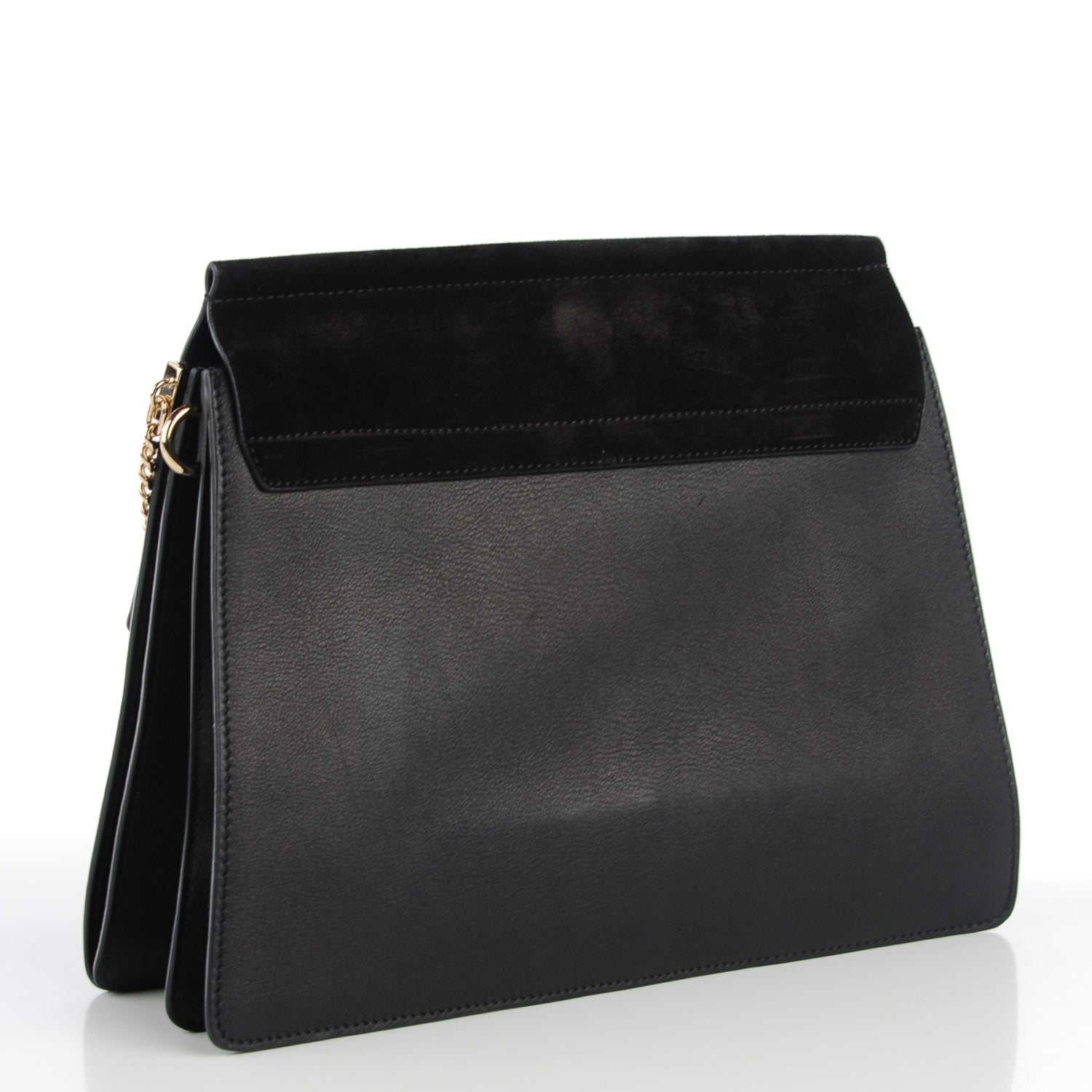 Chloe Suede Calfskin Medium Faye Shoulder Bag Black 3 of 9