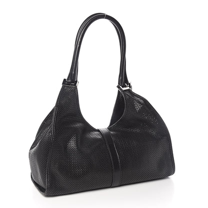 Gucci Perforated Calfskin Jackie O Hobo Black 4 of 13