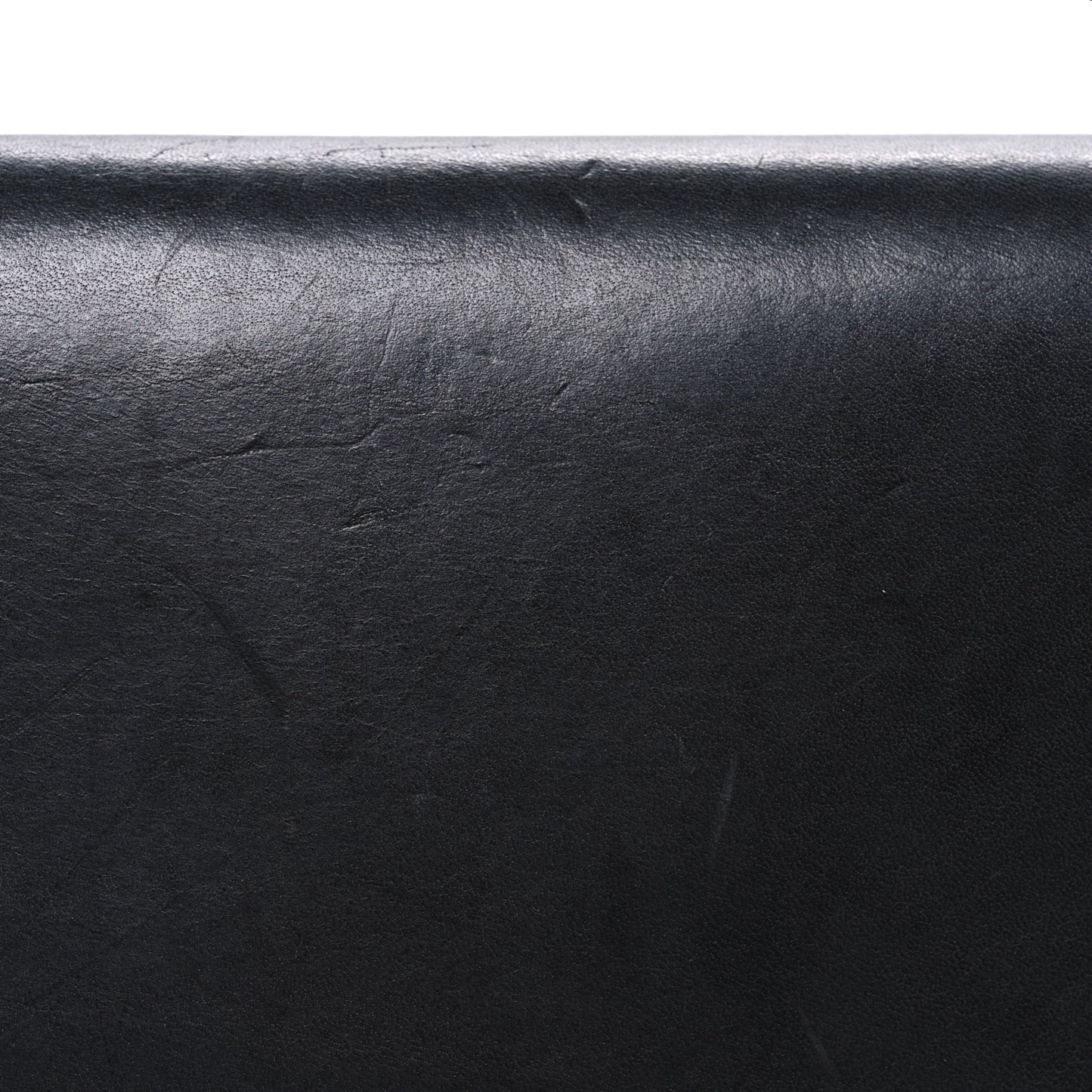 Calfskin Flap Crossbody Bag Black