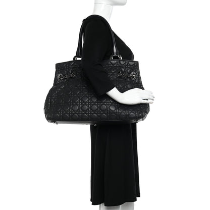 Christian Dior Lambskin Cannage Chri Chri Tote Black 2 of 12
