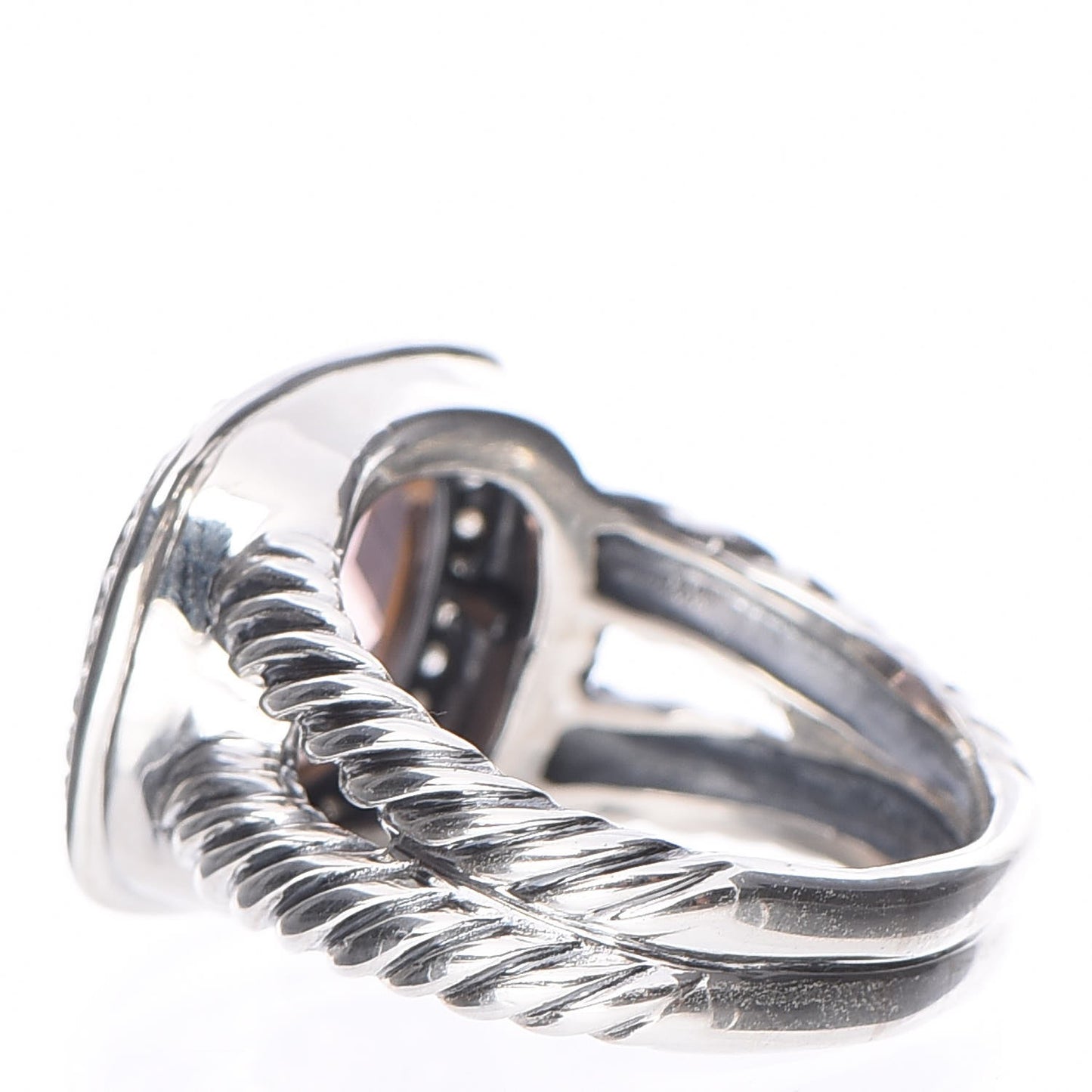 Sterling Silver Diamond Morganite 11mm Albion Ring 54 7