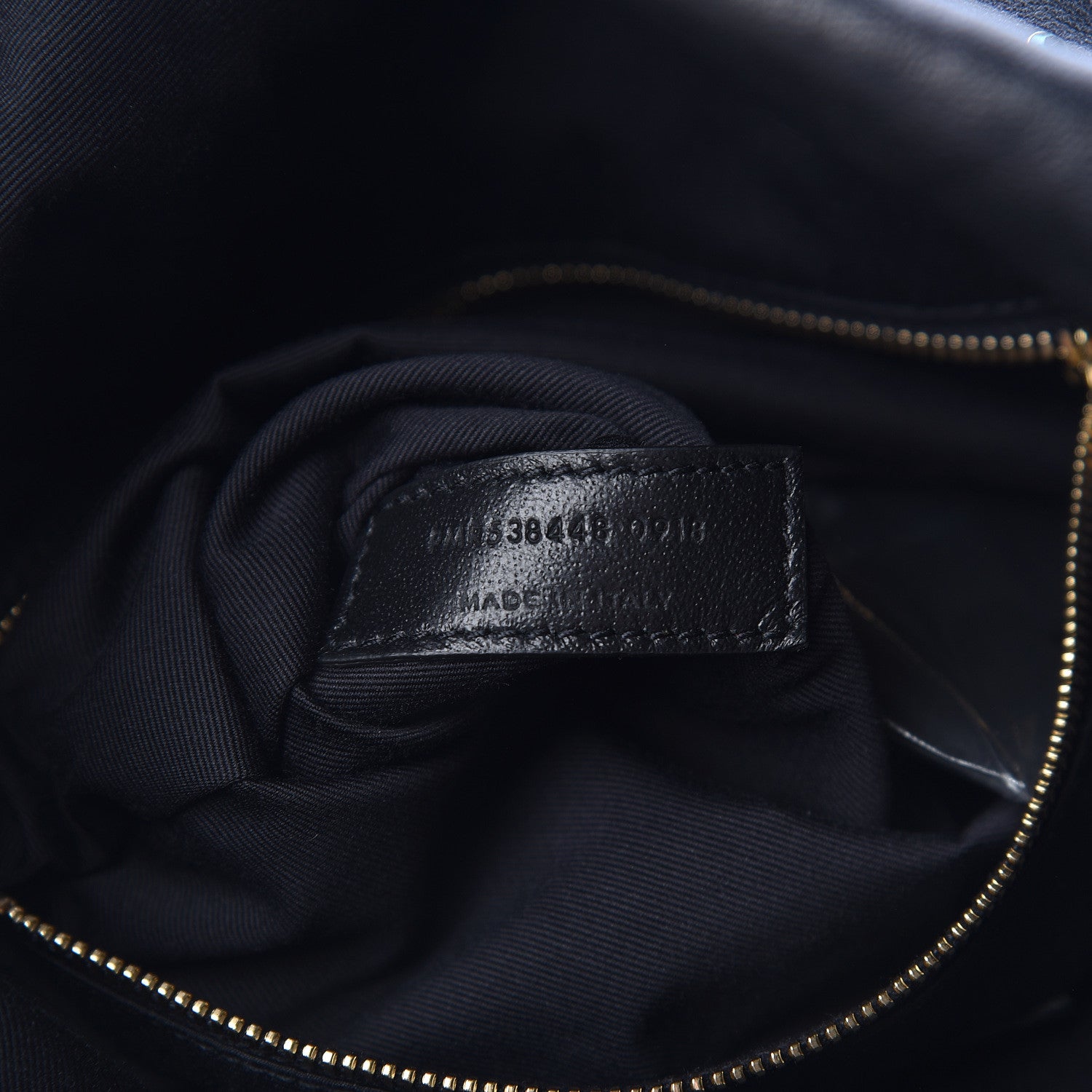 Saint Laurent Lambskin Charm Studded Teddy Drawstring Bag Black 9 of 10