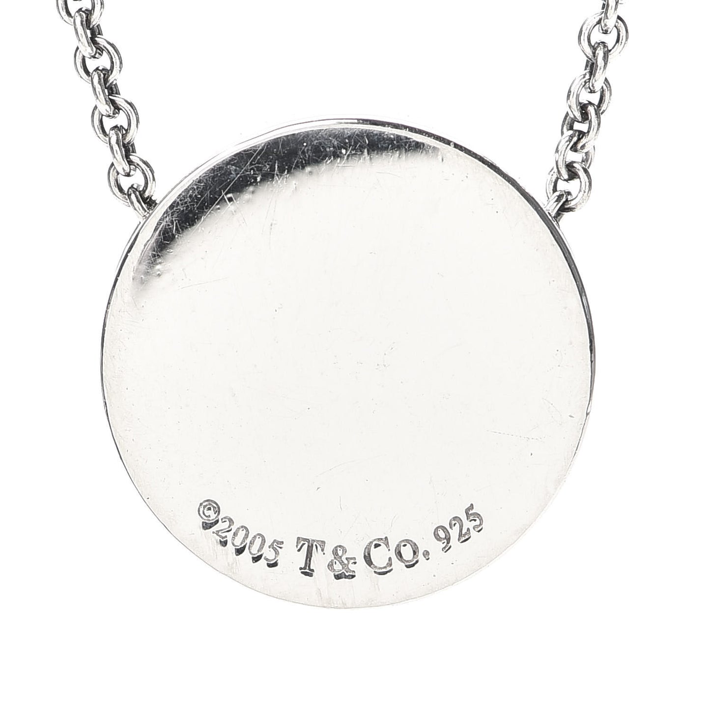 Sterling Silver 1837 Round Pendant Necklace